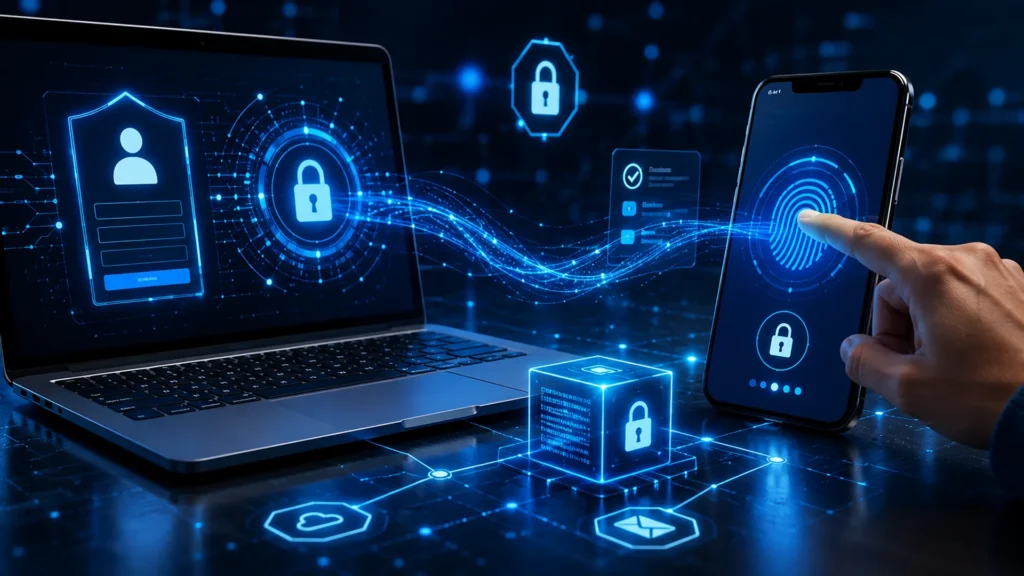 Secure Lotus365 registration concept with password protection and encrypted data.